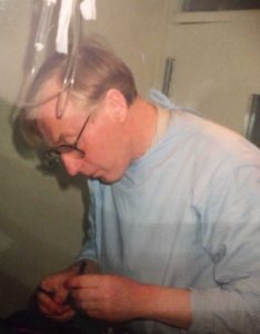 Vincent Nolan concentrating on a surgical procedure in 1996